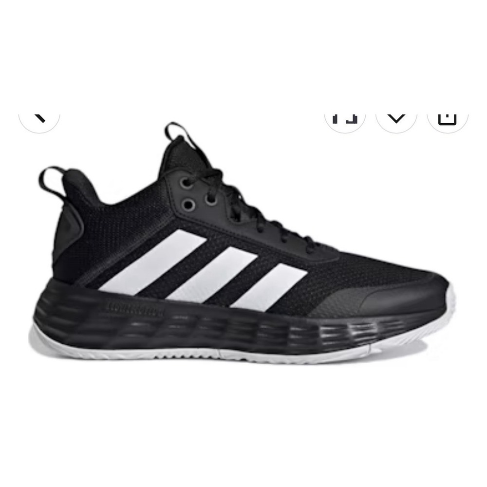 Adidas On The Court High Top Sneakers Mens Size 11 Black And White Stripes
